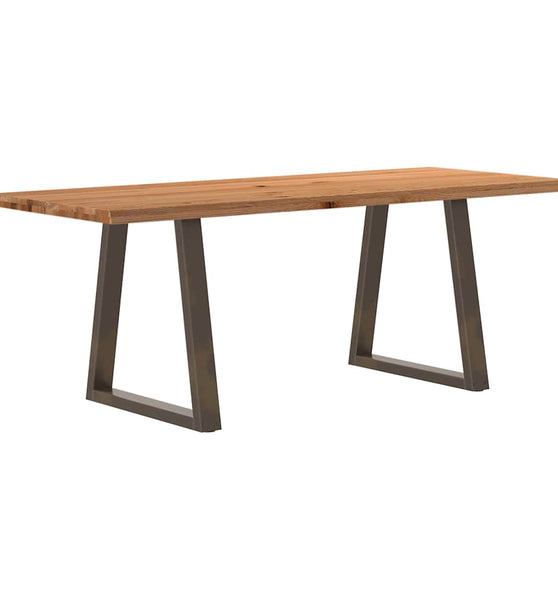 Esstisch mit Baumkanten 200x80x74 cm Massivholz Eiche