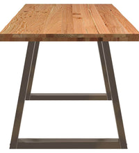 Esstisch mit Baumkanten 200x80x74 cm Massivholz Eiche