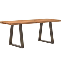 Esstisch mit Baumkanten 200x80x74 cm Massivholz Eiche