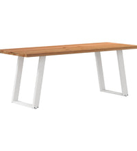 Esstisch mit Baumkanten 200x80x74cm Massivholz Eiche Rechteckig