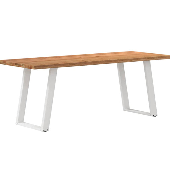 Esstisch mit Baumkanten 200x80x74cm Massivholz Eiche Rechteckig