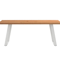 Esstisch mit Baumkanten 200x80x74cm Massivholz Eiche Rechteckig