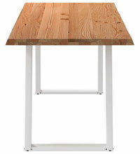 Esstisch mit Baumkanten 200x80x74cm Massivholz Eiche Rechteckig