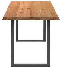 Esstisch mit Baumkanten 200x80x74cm Massivholz Eiche Rechteckig