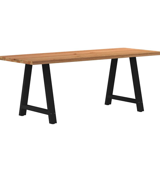 Esstisch mit Baumkanten 200x80x74cm Massivholz Eiche Rechteckig