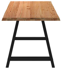 Esstisch mit Baumkanten 200x80x74cm Massivholz Eiche Rechteckig