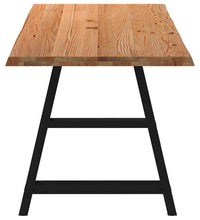 Esstisch mit Baumkanten 200x80x74cm Massivholz Eiche Rechteckig