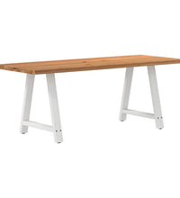 Esstisch mit Baumkanten 200x80x74cm Massivholz Eiche Rechteckig