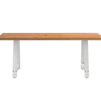 Esstisch mit Baumkanten 200x80x74cm Massivholz Eiche Rechteckig