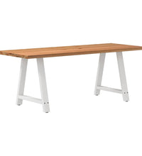 Esstisch mit Baumkanten 200x80x74cm Massivholz Eiche Rechteckig