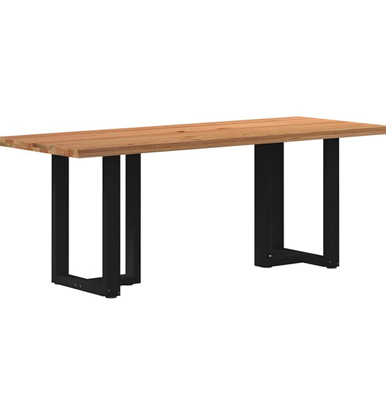 Esstisch mit Baumkanten 200x80x74cm Massivholz Eiche Rechteckig