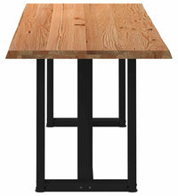 Esstisch mit Baumkanten 200x80x74cm Massivholz Eiche Rechteckig