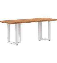 Esstisch mit Baumkanten 200x80x74cm Massivholz Eiche Rechteckig