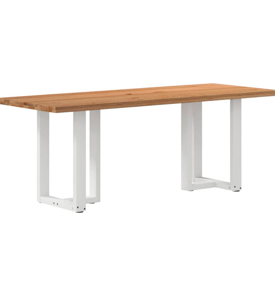 Esstisch mit Baumkanten 200x80x74cm Massivholz Eiche Rechteckig