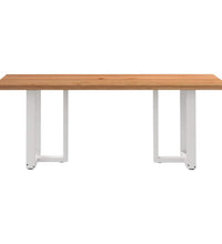 Esstisch mit Baumkanten 200x80x74cm Massivholz Eiche Rechteckig