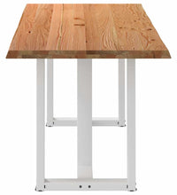 Esstisch mit Baumkanten 200x80x74cm Massivholz Eiche Rechteckig