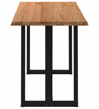 Bartisch mit Baumkanten 200x80x92cm Massivholz Eiche Rechteckig