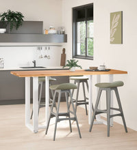 Bartisch mit Baumkanten 200x80x92cm Massivholz Eiche Rechteckig