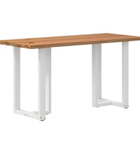 Bartisch mit Baumkanten 200x80x92cm Massivholz Eiche Rechteckig