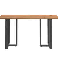 Bartisch mit Baumkanten 200x80x92cm Massivholz Eiche Rechteckig