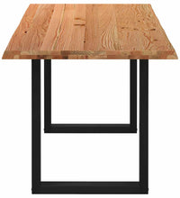 Esstisch mit Baumkanten 200x80x74cm Massivholz Eiche Rechteckig