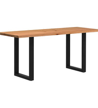 Bartisch mit Baumkanten 200x80x92cm Massivholz Eiche Rechteckig