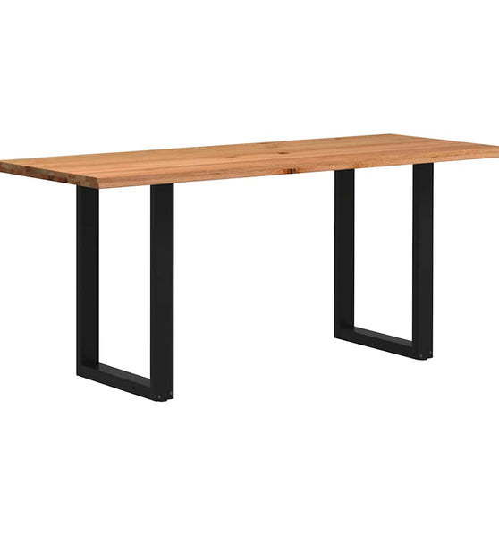 Bartisch mit Baumkanten 200x80x92cm Massivholz Eiche Rechteckig