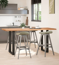 Bartisch mit Baumkanten 200x80x92cm Massivholz Eiche Rechteckig