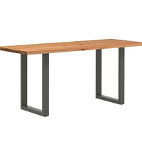 Bartisch mit Baumkanten 200x80x92cm Massivholz Eiche Rechteckig