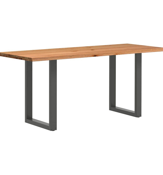 Bartisch mit Baumkanten 200x80x92cm Massivholz Eiche Rechteckig