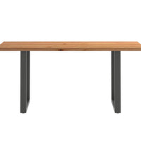 Bartisch mit Baumkanten 200x80x92cm Massivholz Eiche Rechteckig