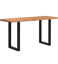 Bartisch mit Baumkanten 200x80x102 cm Massivholz Rechteckig