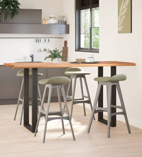 Bartisch mit Baumkanten 200x80x102 cm Massivholz Rechteckig