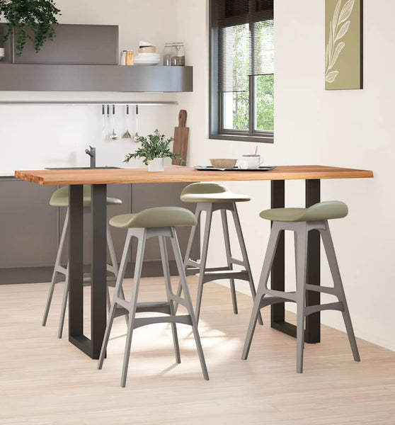 Bartisch mit Baumkanten 200x80x102 cm Massivholz Rechteckig