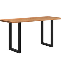 Bartisch mit Baumkanten 200x80x102 cm Massivholz Rechteckig