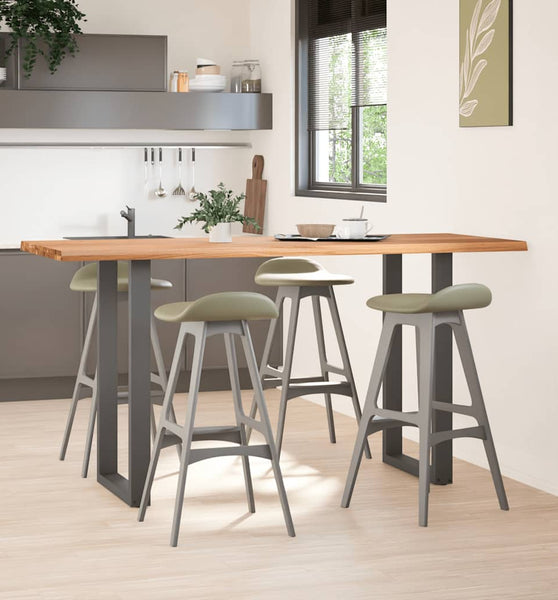 Bartisch mit Baumkanten 200x80x102 cm Massivholz Rechteckig