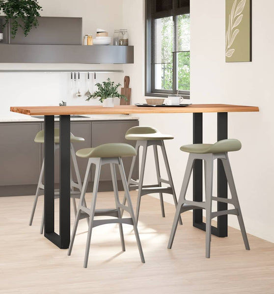 Bartisch Baumkante 200x80x112 cm Massivholz Eiche Rechteckig