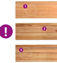 Bartisch Baumkante 200x80x112 cm Massivholz Eiche Rechteckig