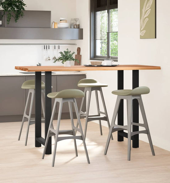 Bartisch Baumkante 180x80x112cm Massivholz Eiche Rechteckig