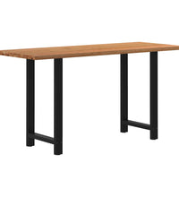 Bartisch Baumkante 200x80x112 cm Massivholz Eiche Rechteckig