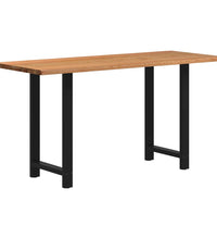 Bartisch Baumkante 200x80x112 cm Massivholz Eiche Rechteckig