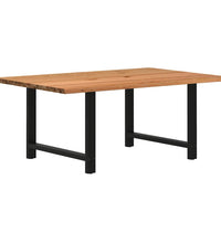 Esstisch Hellbraun 180x120x74 cm Massivholz Eiche Rechteckig