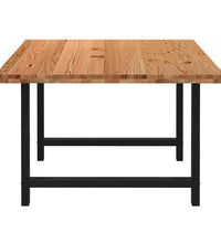 Esstisch Hellbraun 200x120x74 cm Massivholz Eiche Rechteckig