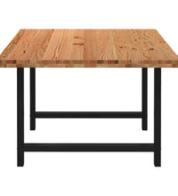 Esstisch Hellbraun 220x120x74 cm Massivholz Eiche Rechteckig