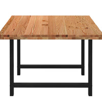 Esstisch Hellbraun 240x120x74 cm Massivholz Eiche Rechteckig