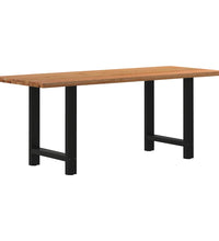 Esstisch Hellbraun 180x80x74 cm Massivholz Eiche Rechteckig