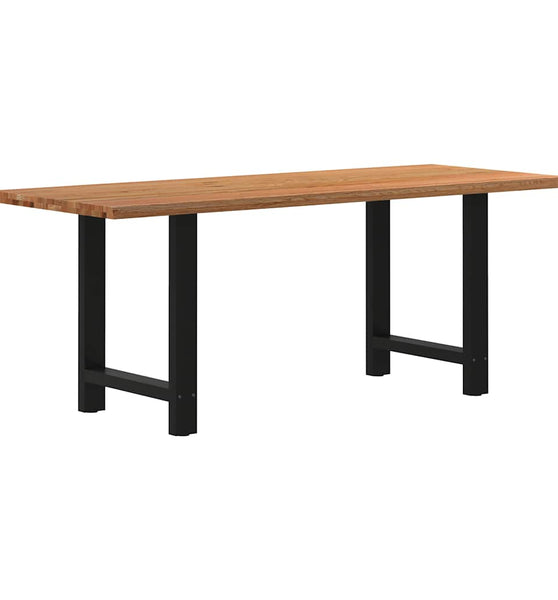 Esstisch Hellbraun 180x80x74 cm Massivholz Eiche Rechteckig