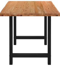 Esstisch Hellbraun 180x80x74 cm Massivholz Eiche Rechteckig