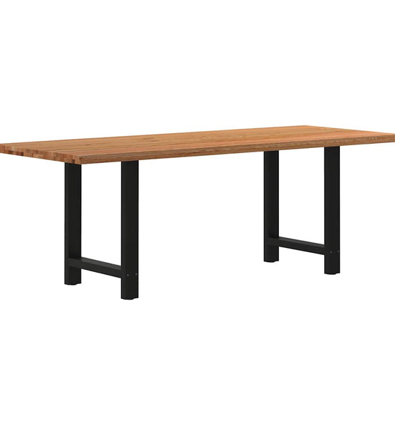 Esstisch Hellbraun 220x80x74 cm Massivholz Eiche Rechteckig