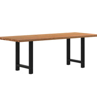 Esstisch Hellbraun 240x80x74 cm Massivholz Eiche Rechteckig